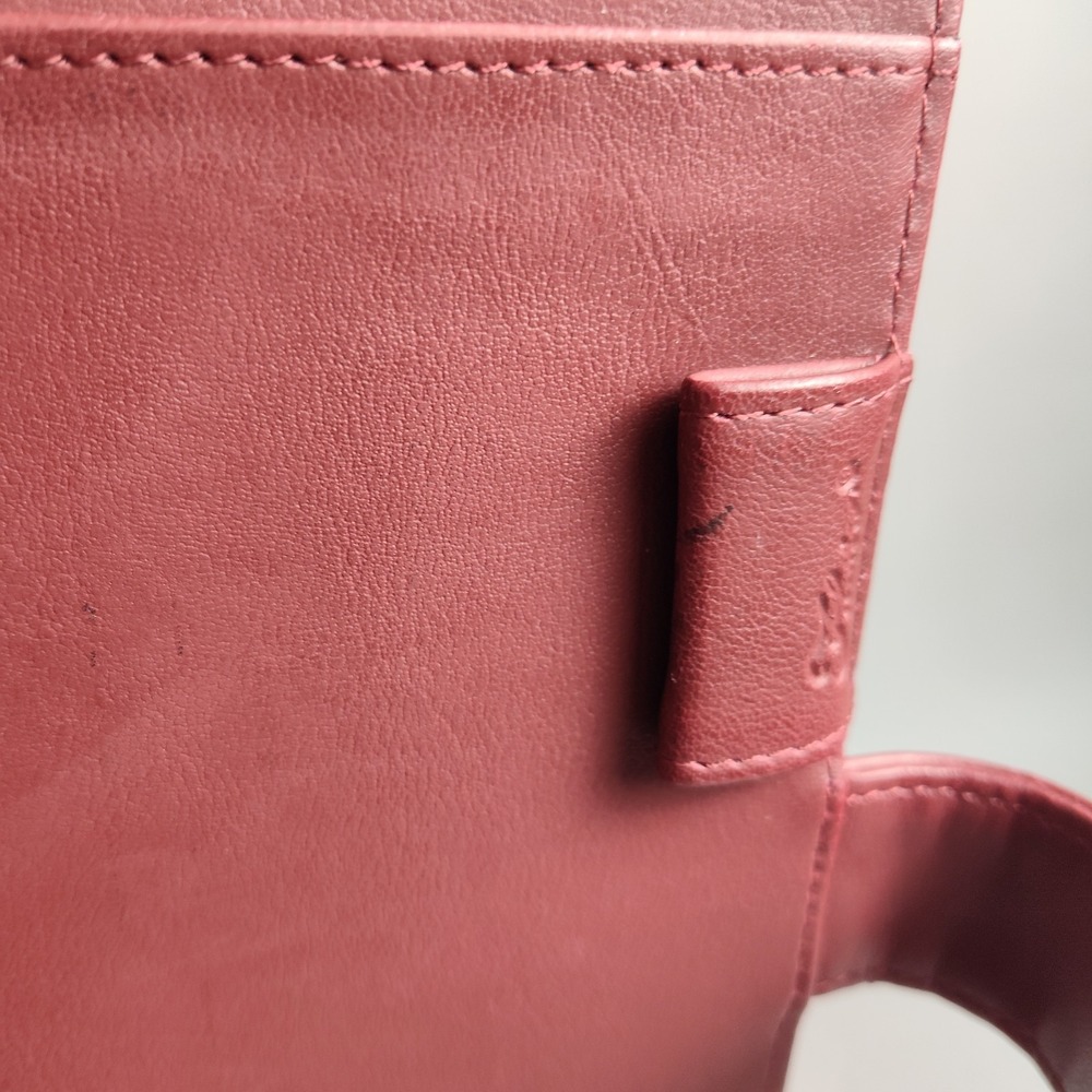 Vintage Day Timer Flavia Planner Classic 7 Ring Organizer Burgundy Leather Heart - Picture 9 of 16